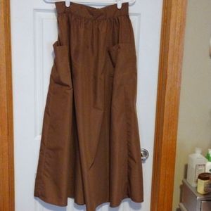 Brown Pocket Maxi Skirt